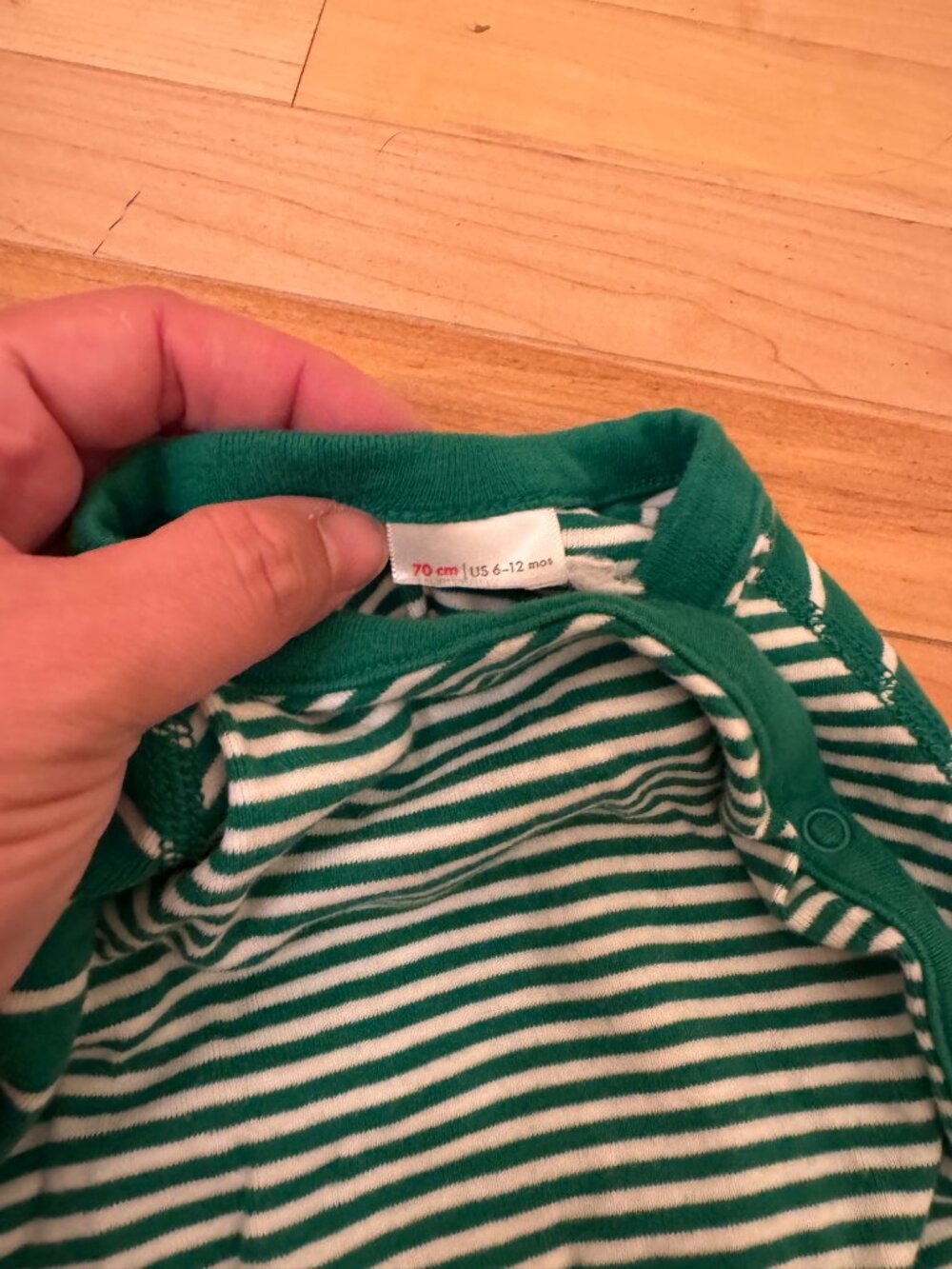 Hanna Andersson TWO Stripe Wrap Bodysuit + Pant Set 6-12M / 70cm - Picture 2 of 6